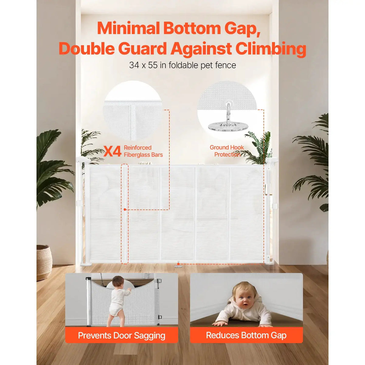 Wide Retractable Baby And Pet Gate — product view 2