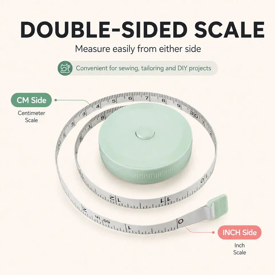 1.5/2M Soft Tape Measure Double Scale Body Sewing Flexible Measurement Ruler For Body Measuring Tools Tailor Craft 60/79Inch