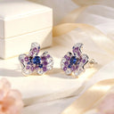 Sterling Silver Clover Moissanite Studs