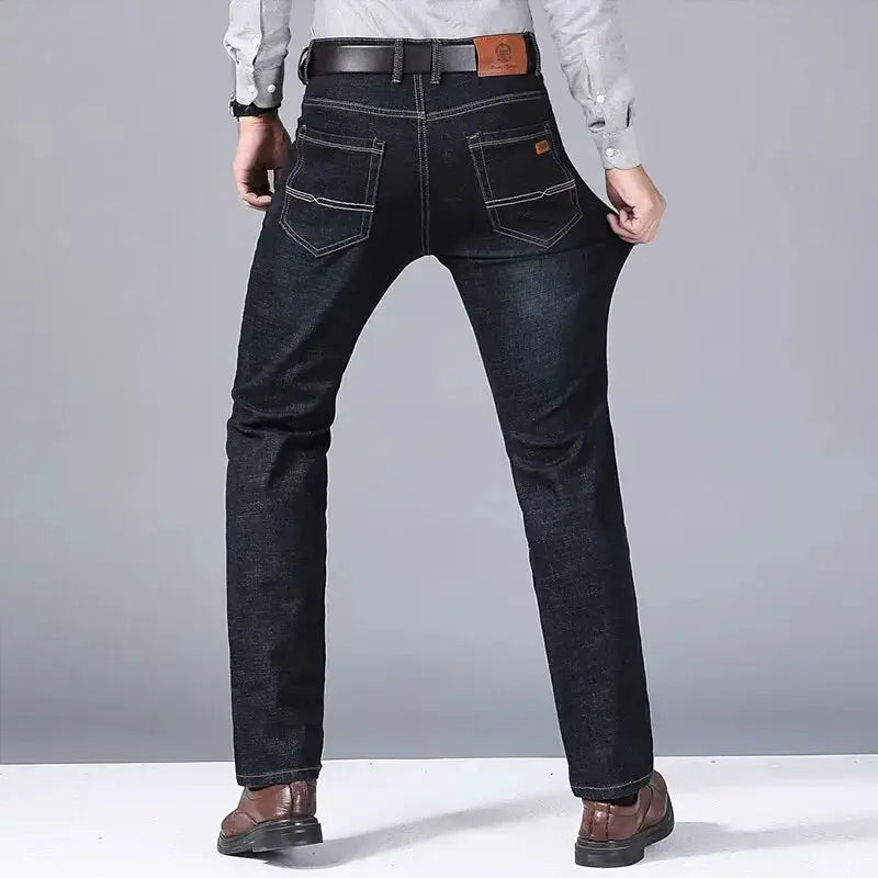 New Men Classic Jeans Soft Black Denim Pants Premium Quality