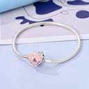Sterling Silver Snake Chain Heart-shaped