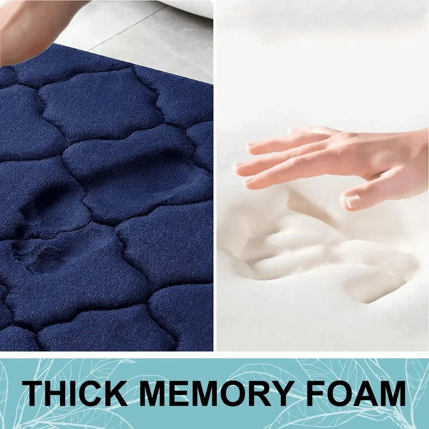 Luxurious Memory Foam Non Slip Bath Mat Soft Absorbent