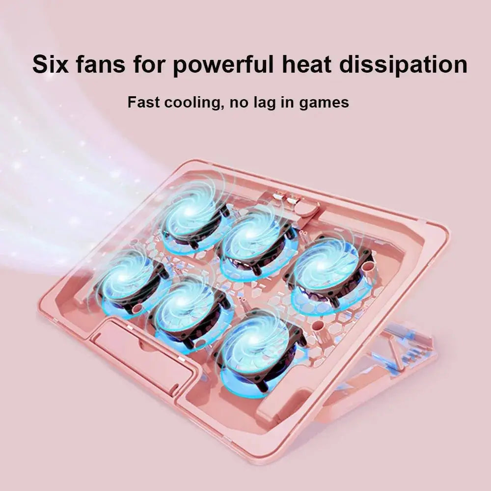 Laptop Cooling Base Pad With Adjustable Holder And Support
