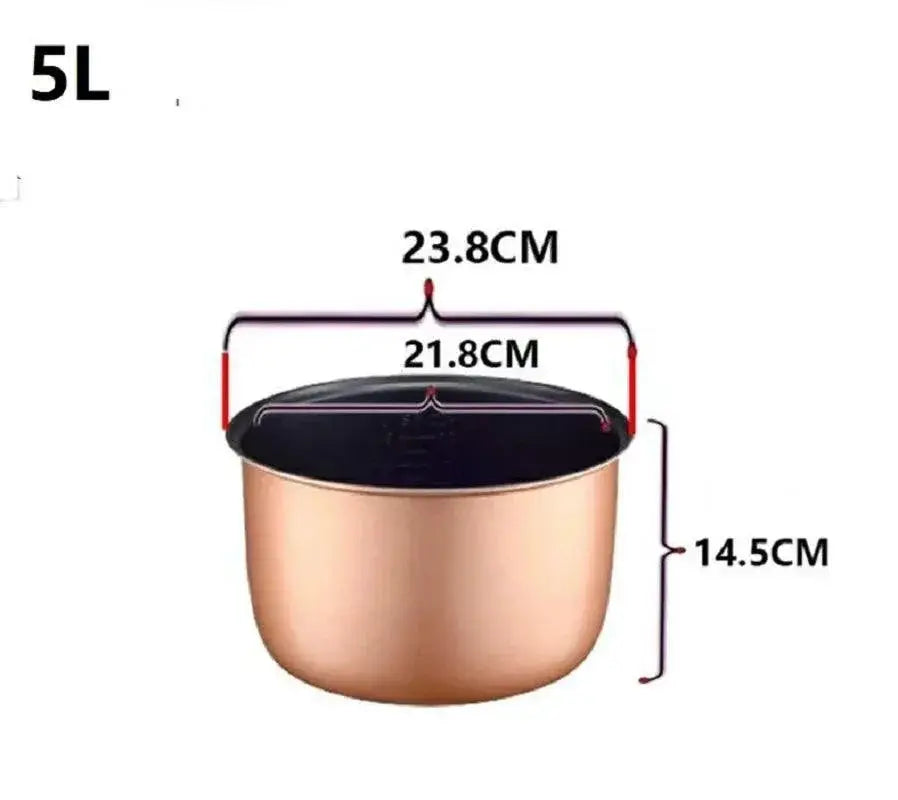 Gold Rice Cooker Pot 2L 3L 4L 5L Latest Technology