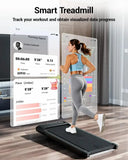 Walking Pad Under Desk Treadmill 6 Incline 2.5HP Quiet Motor 3In1