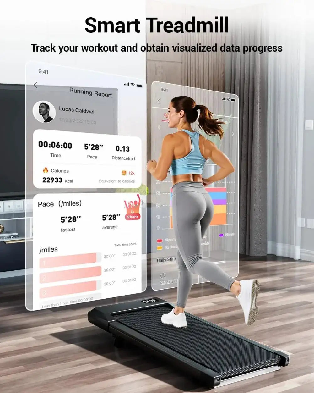 Walking Pad With 6% Incline, Under Desk Treadmill For Home Office, 3 In 1 Portable Treadmill With Remote Control, 2.5HP Quiet Motor, 300 Lbs Capacity
