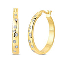Sterling Silver Hoop Earrings Golden