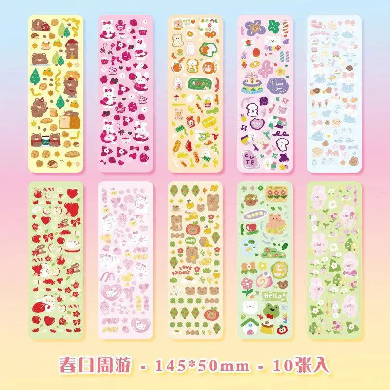 Kawaii Cartoon Animals Decorative Stickers For Scrapbooking
