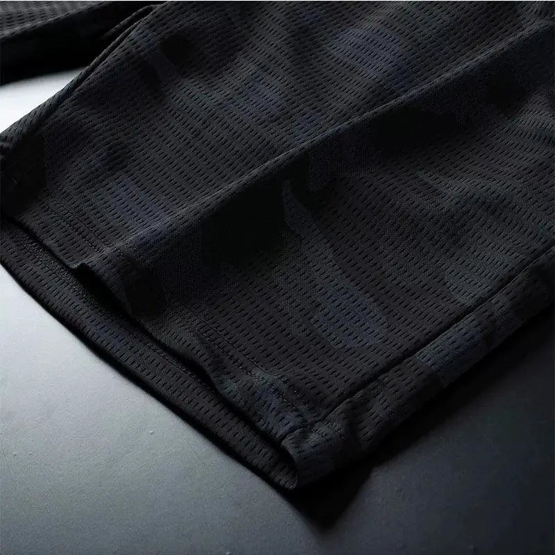 Plus Size Men Running Shorts Camouflage Breathable Gym Wear
