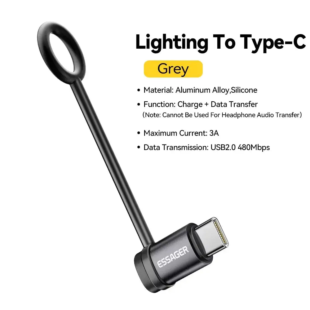 Essager Lighting To USB C Adapter 3A Fast Charging OTG for iPhone 15 XR Pro Type C To Lighting iPhone Connector OTG Converter