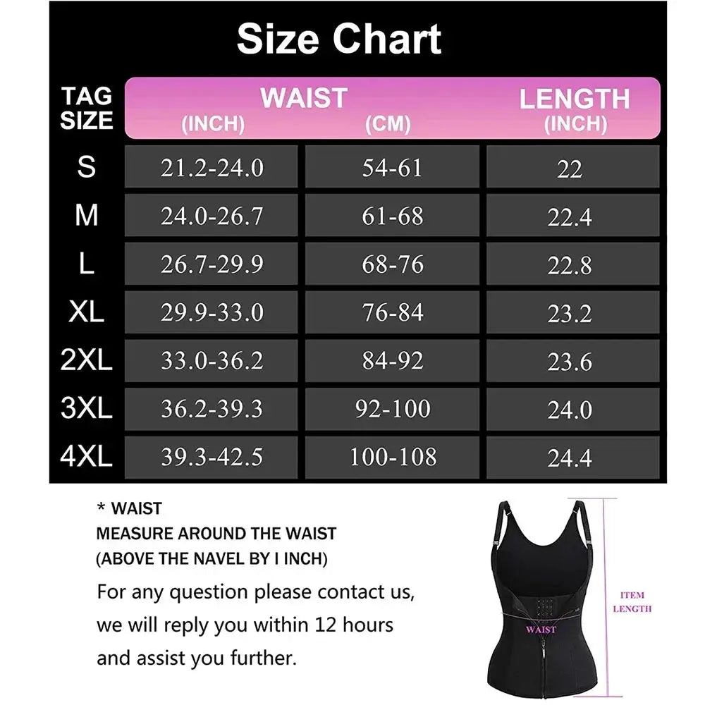Sweat Waist Trainer Vest Slimming Corset Body Shaper Women