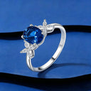 Genuine Silver Moissanite Cocktail Ring