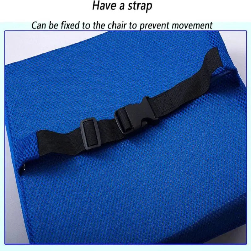 Lumbar Backrest Pillow Gel Foam Strap for Office Chair