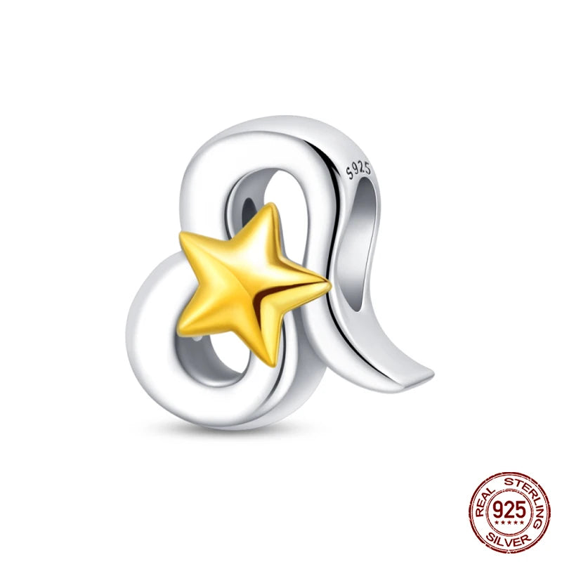 Sterling Silver Constellations Charm Golden