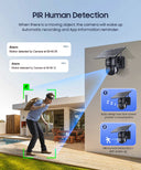 SHIWOJIA 6MP Solar Camera 4G Sim Card Outdoor 12X Zoom