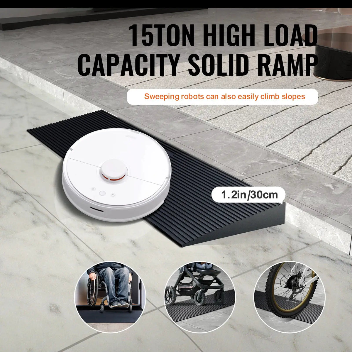 Cuttable Natural Rubber Threshold Ramp — product image 2