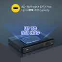 ANNKE 8CH 12MP POE Video Recorder H.265+ NVR Video Surveillance Security For 2MP 4MP 5MP 6MP 8MP/4K 12MP IP POE Camera