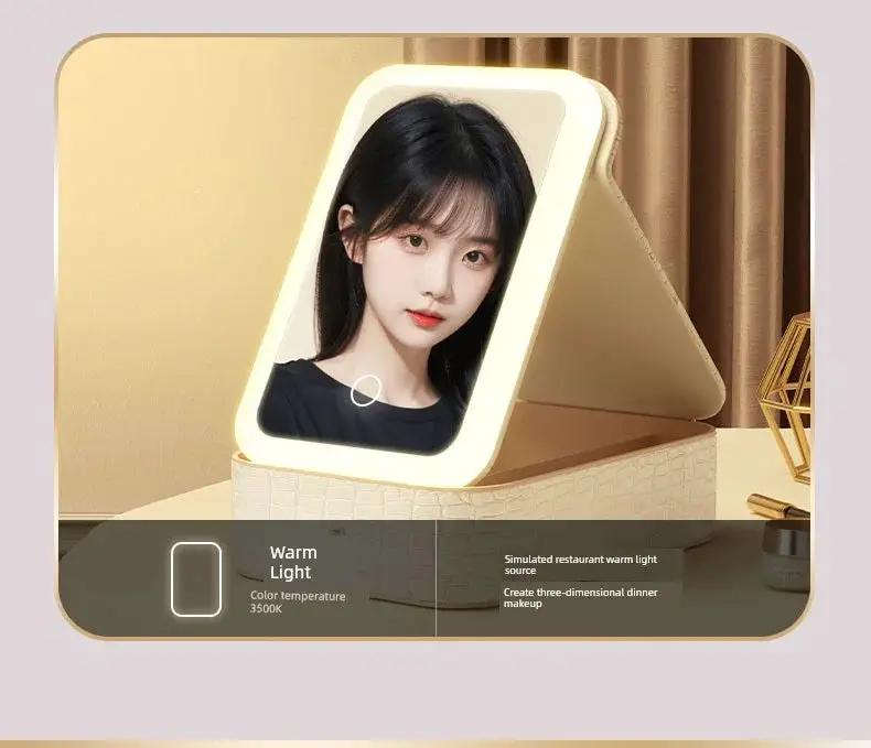 Travel Makeup Mirror With LED Light — product view 14