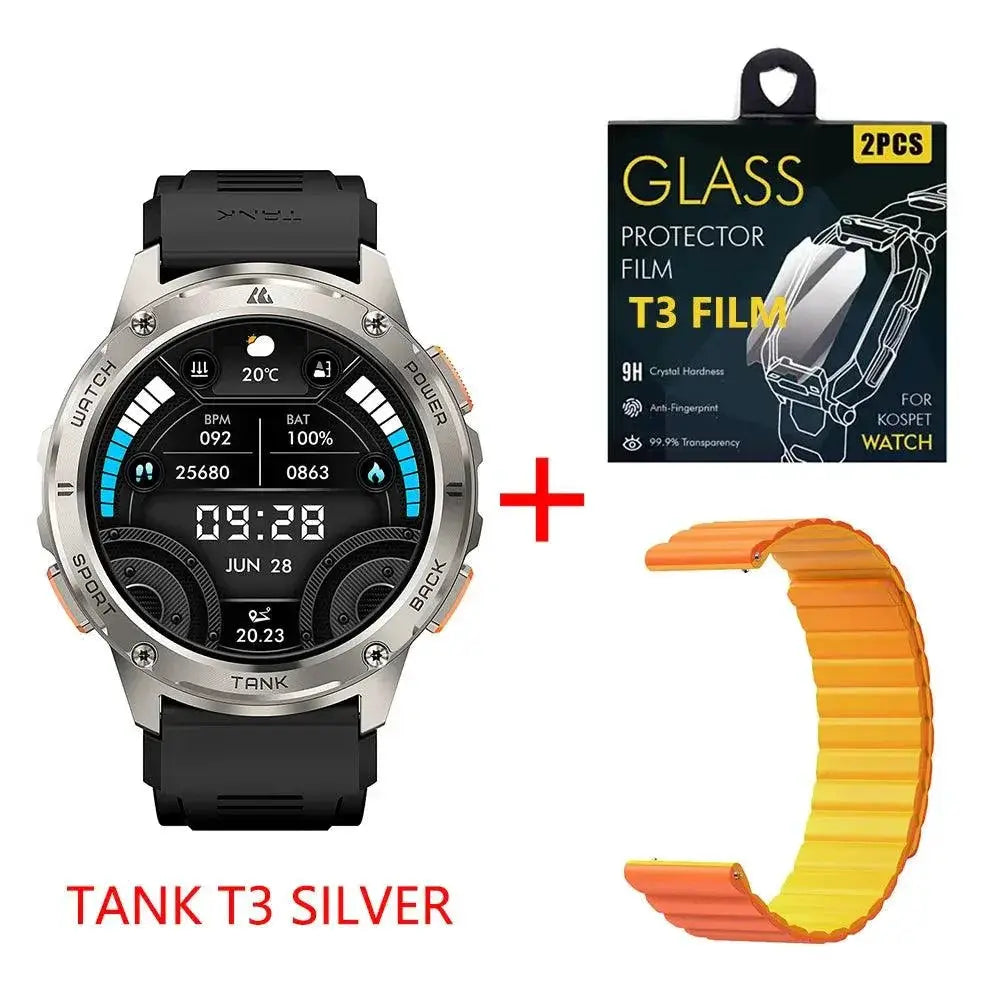 Rugged Military Grade Fitness Smartwatch Tank T3 Model