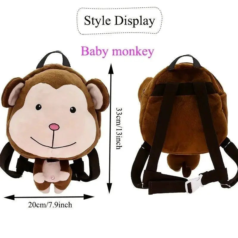 Cartoon Toddler Mini Backpack With Anti Lost Harness Bag