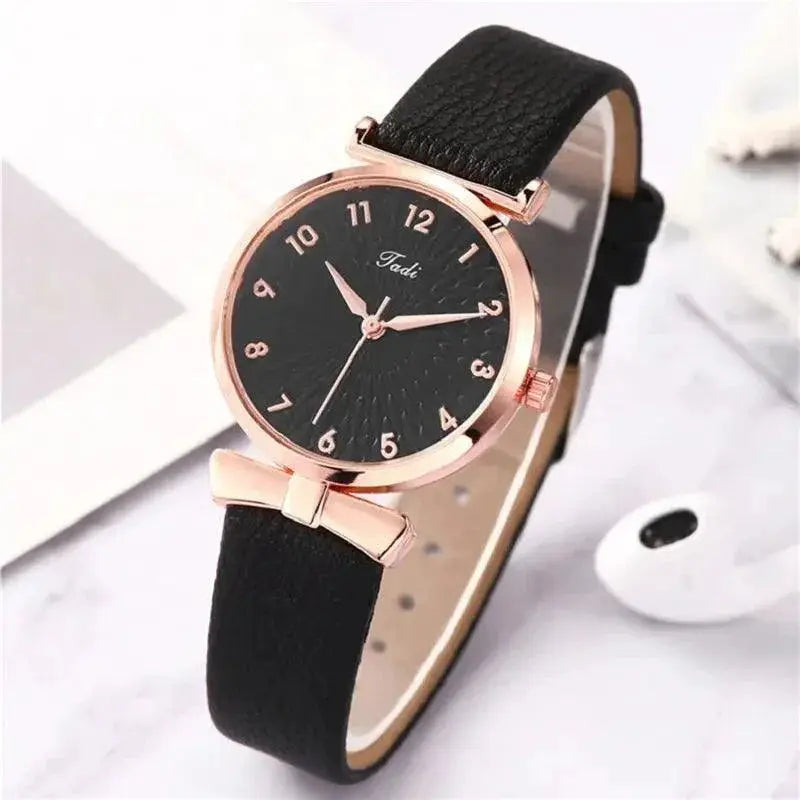 Luxury Quartz Bracelet Watch Set for Women Two Piece