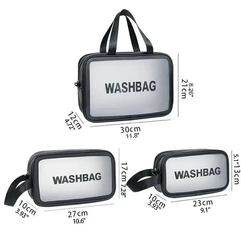 Clear Waterproof Travel Makeup Bag Beauty Organizer