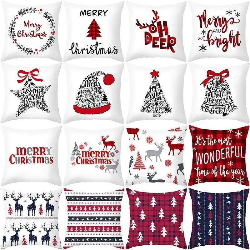 Cozy Merry Christmas Cushion Cover for Holiday Decor Gifts