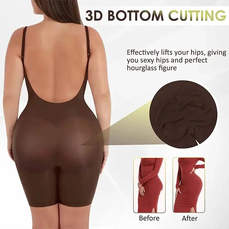 Seamless Full Coverage Bodysuit Shapewear Thigh Slimming
