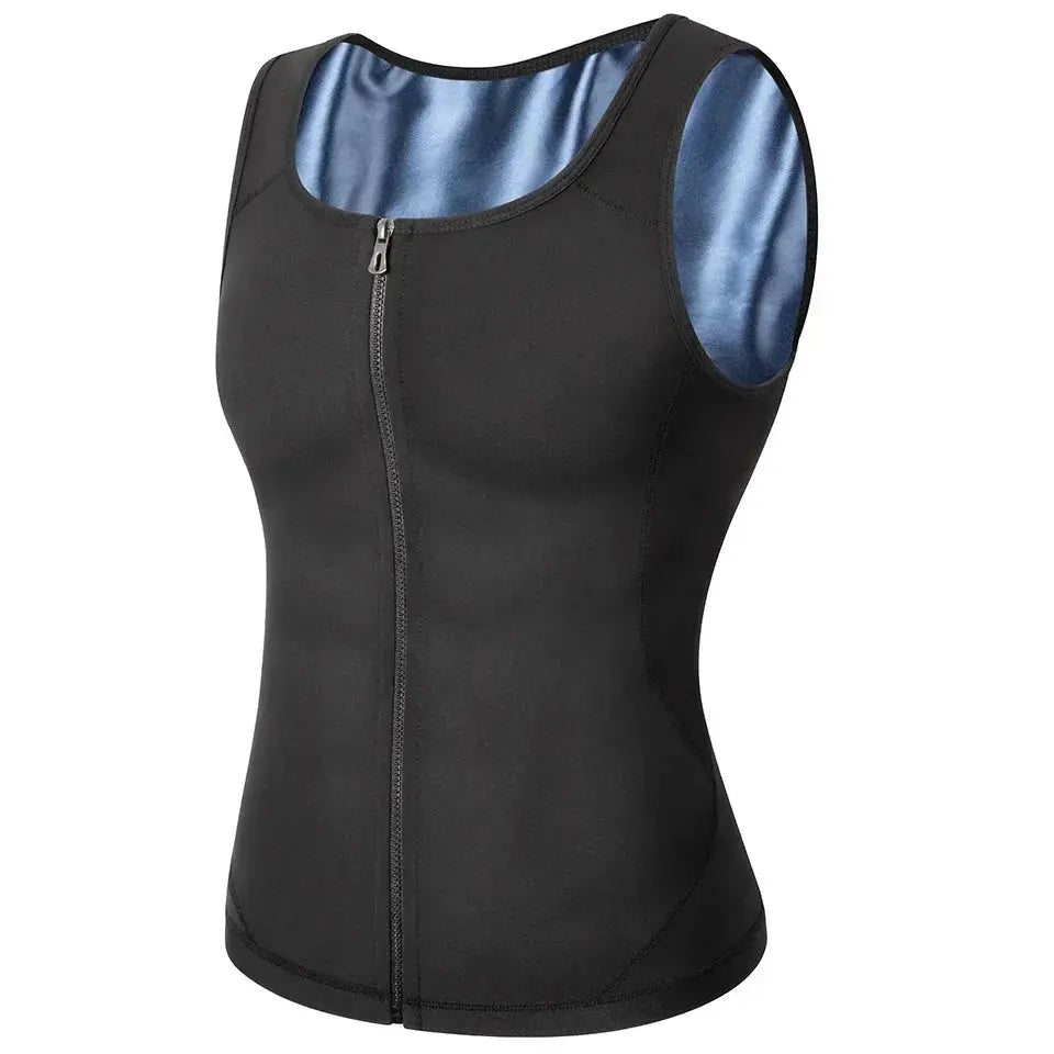 Men Sauna Sweat Vest Waist Trainer Compression Shirt