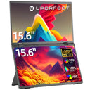 UPERFECT 15.6" FHD Dual Portable Monitor All-in-One Foldable & Stackable Design 360° Screen Adjustment USB-C HDMI Travel Display