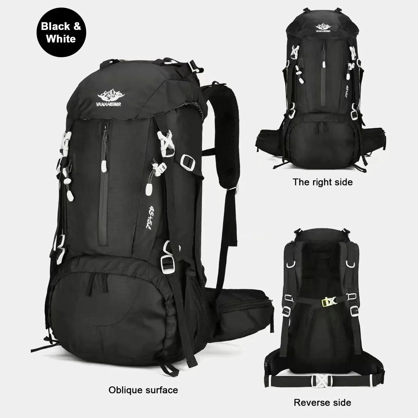 50L Hiking Backpack Waterproof Camp Pack Shoe Compartment