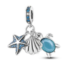 Sterling Silver Blue Charm Whale