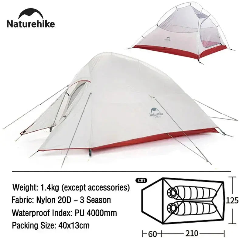 2 Person Ultralight Waterproof Camping Tent for Outdoor Use