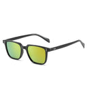 Tony Stark Rectangle Sunglasses for Men with Blue Lens