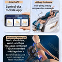 Zero Gravity 4D Massage Chair – Full Body Airbags, Foot Reflexology, Voice & App Control | 3-Year Warranty