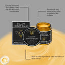 Beef Tallow Facial Moisturizer With Honey Balm Organic Grass Fed Whipped Cream