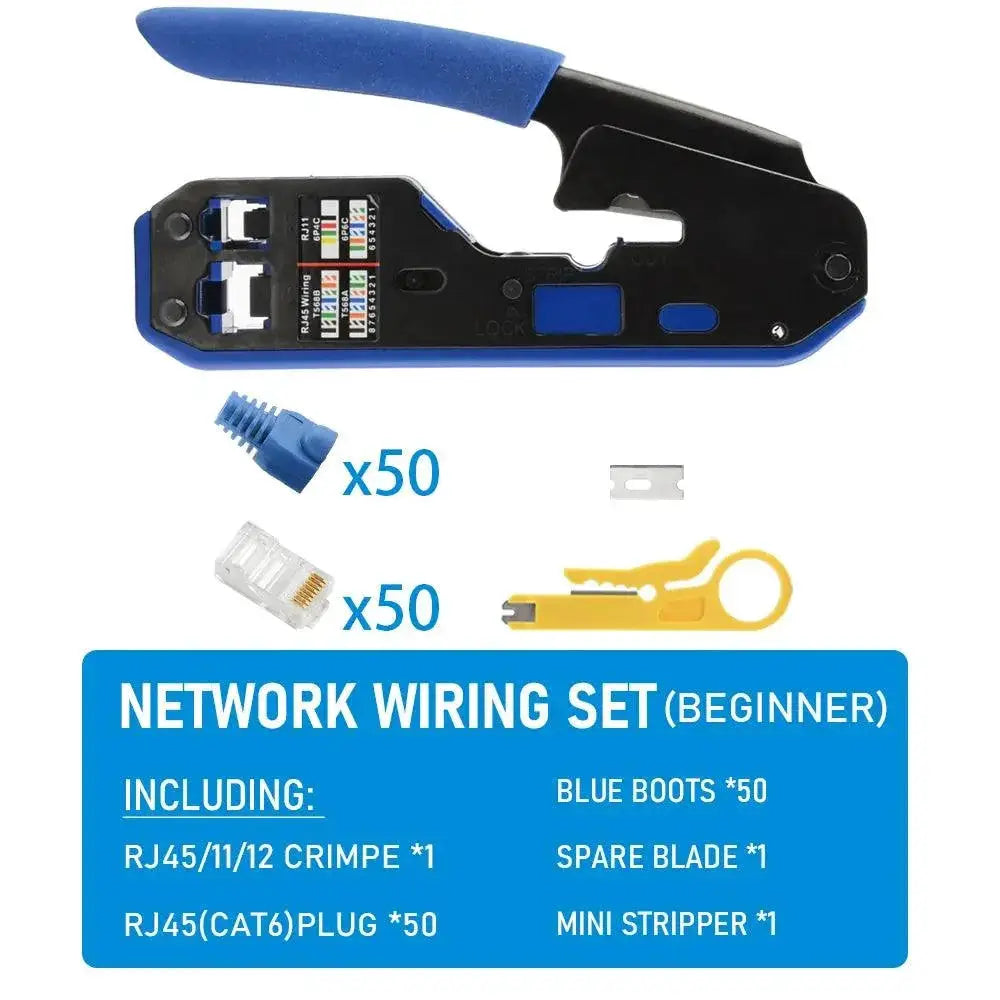 RJ45 Network Cable Crimper Kit Wire Stripping Pliers