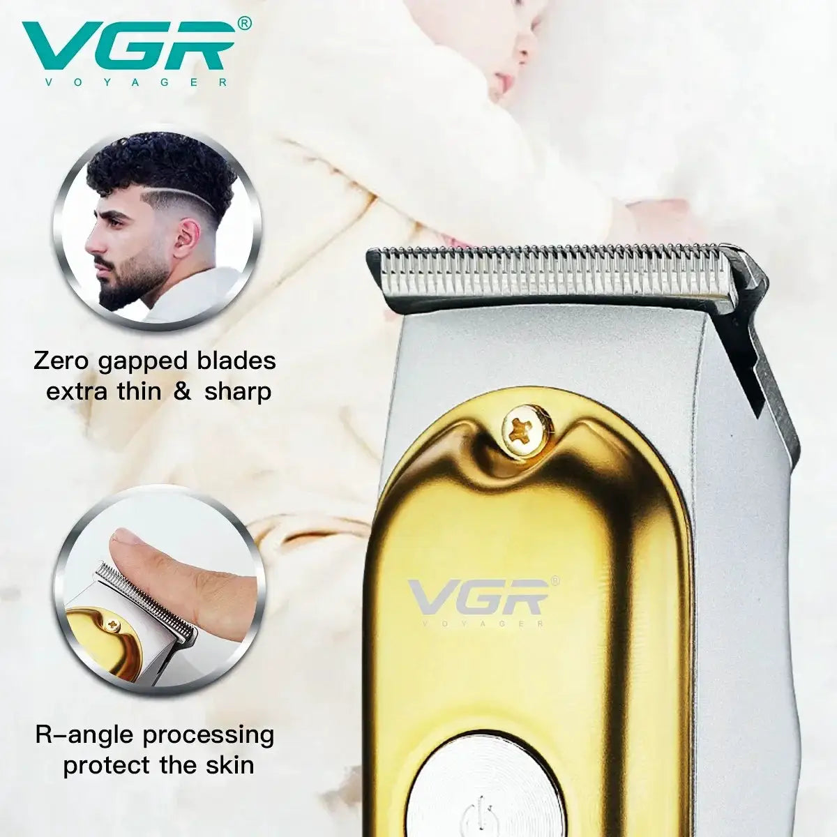 VGR Mini Cordless Hair Clipper V290 For Professional Use