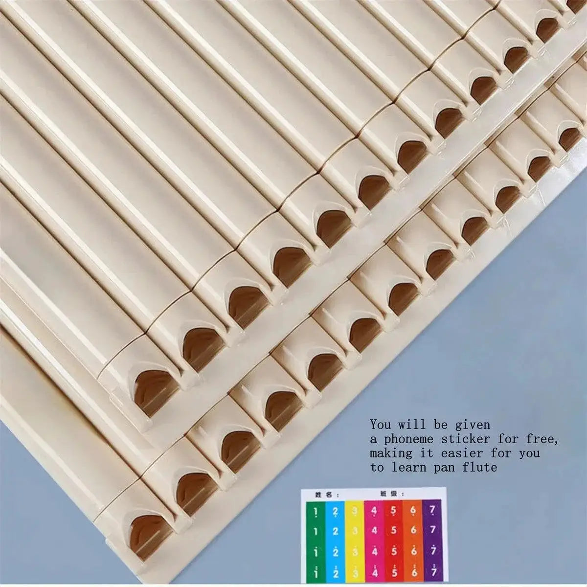 Miwayer Panpipe Handmade ABS Wind Instrument 18 Pipe Flute