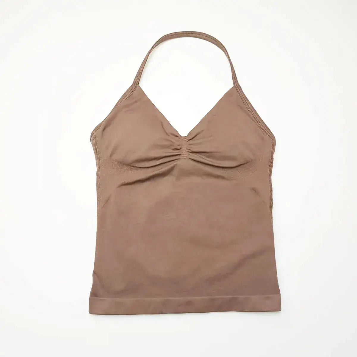 NCLAGEN Gym Longline Strappy Top Women Seamless Yoga Tank With Removable Pads V Neck Workout Clothes Sports Running Fitness Vest