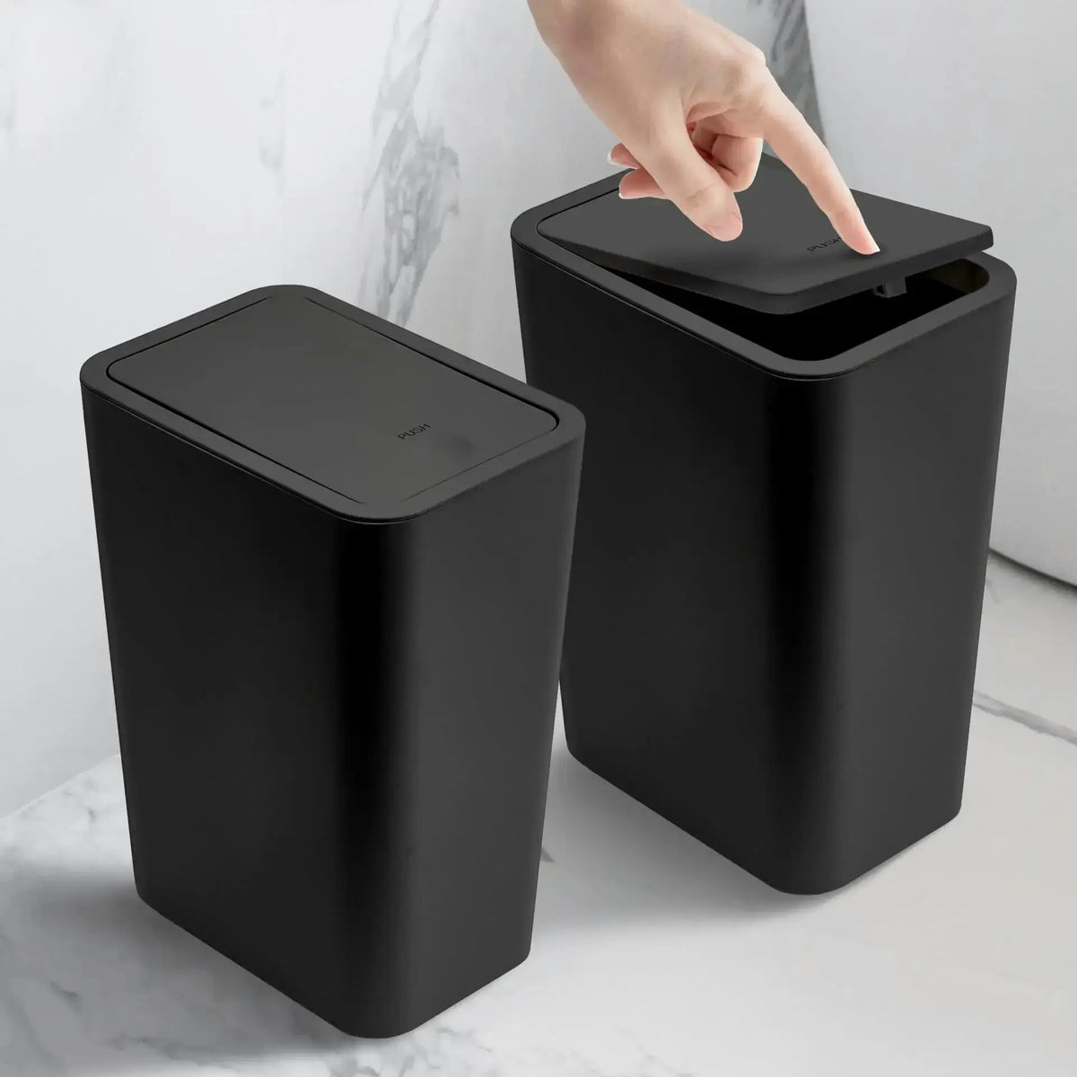 Odor-Control Bathroom Trash Can With Lid — product view 16
