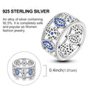 Mula Sterling Silver Ring Blue