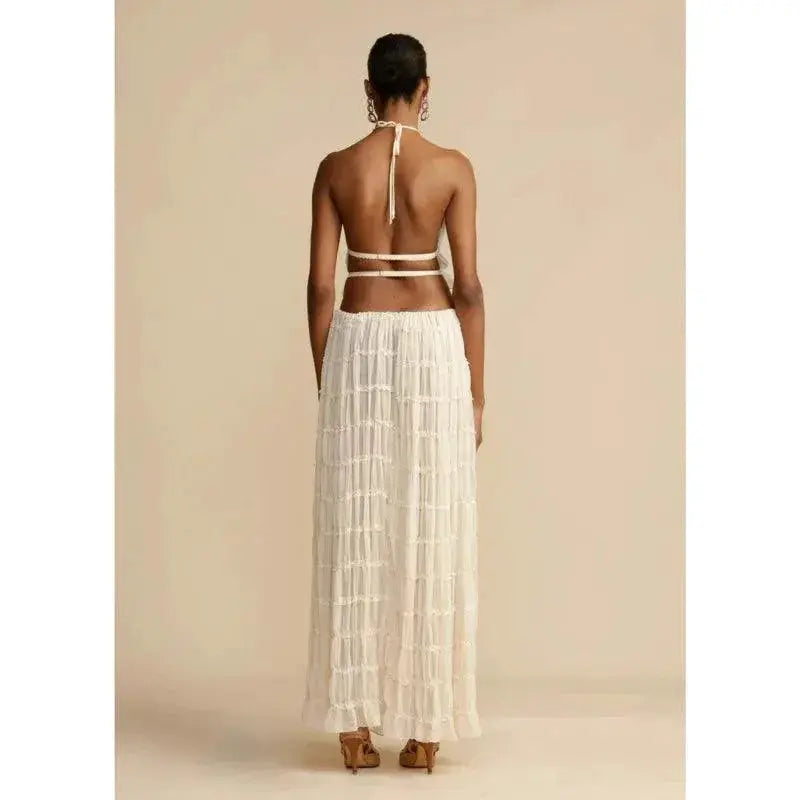 Elegant Beach Goddess Boho Chic 2 Piece Summer Outfit