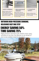 Pressure Cooker Compact Outdoor with Folding Handle 2.2L