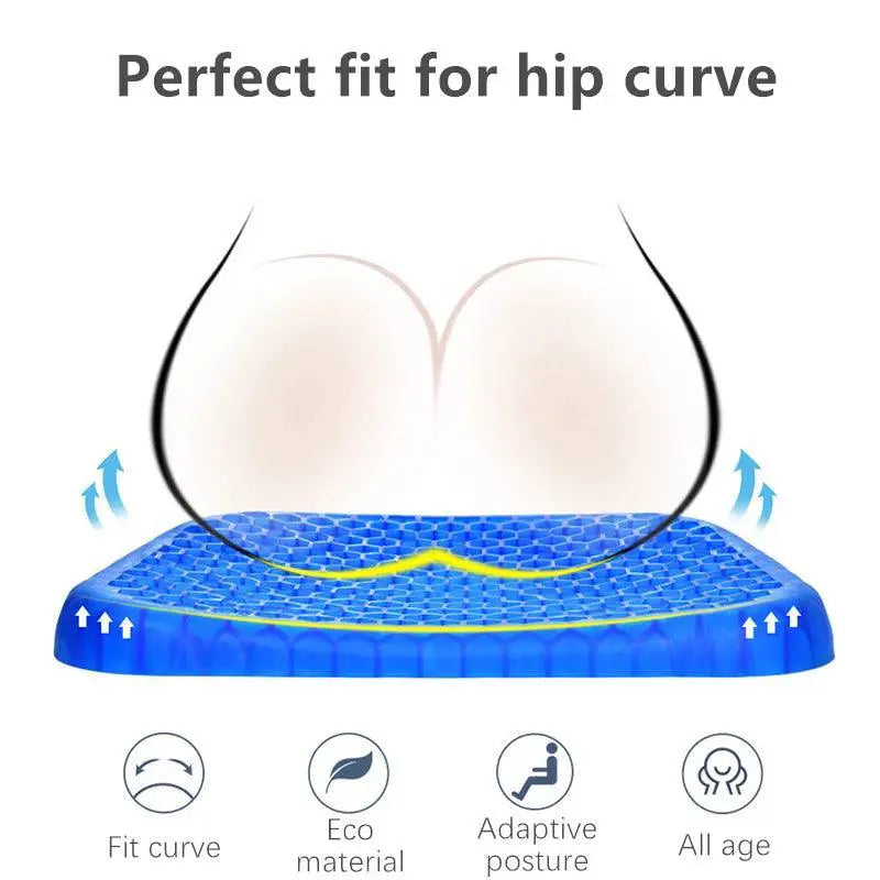Cooling Gel Seat Cushion For Office Chair And Car Non Slip
