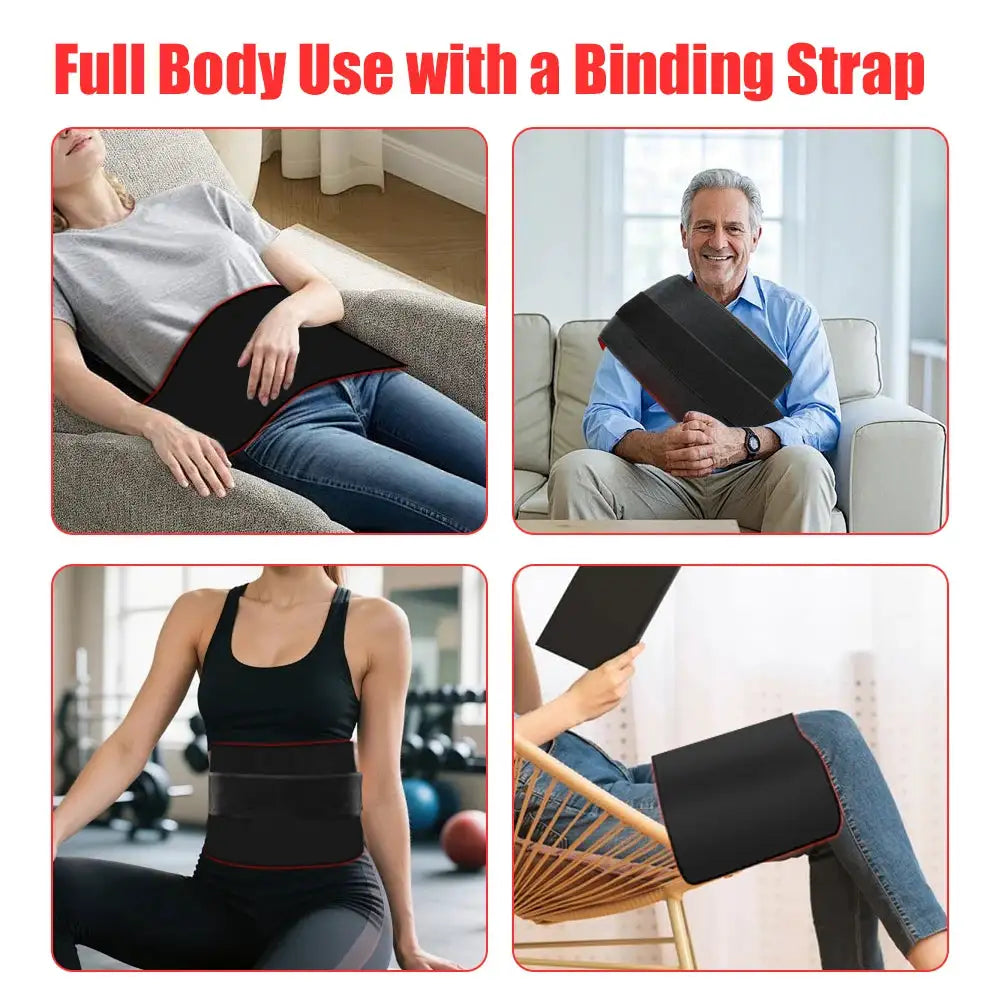 Red Light Relax Device Infrared Light Relax Pad for Waist Back Shoulder 31" x 11" Large Wearable Wrap Belt with Flexible Strap