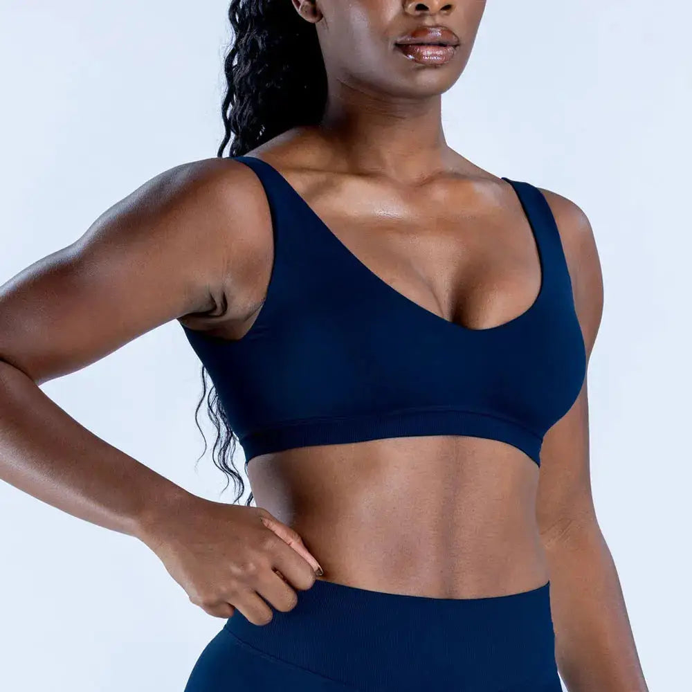 NCLAGEN Impact Scoop Back Bra High Support Yoga Tops Women Push-up Gym Clothes Pilates Sports Underwear Quick Dry Workout Vest