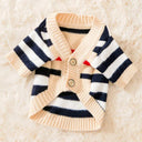 Chic Striped Winter Pet Sweater for Cozy Dogs and Cats