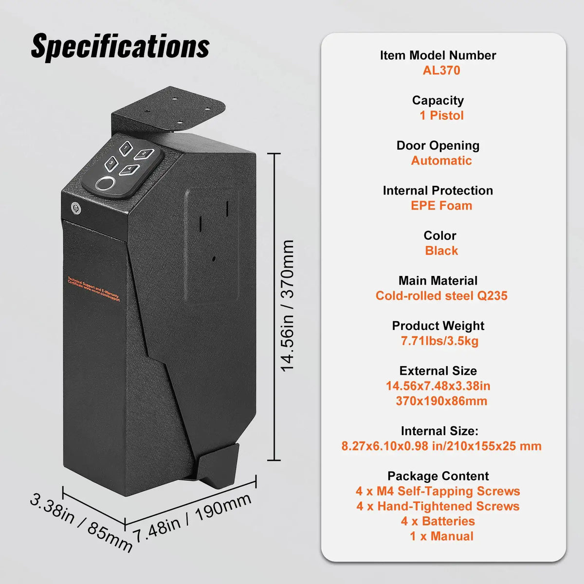 SucceBuy Steel Fingerprint Pistol Safe — product image 7