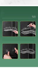 1PCS Non Perforated Bathroom Triangle Shelf Wall Mounted Storage